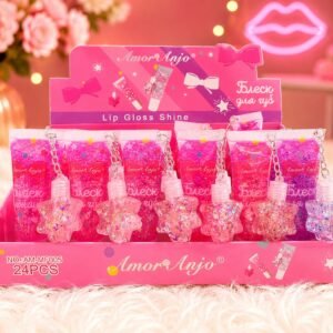 Gloss Labial Amor Anjo Estrela com Glitter