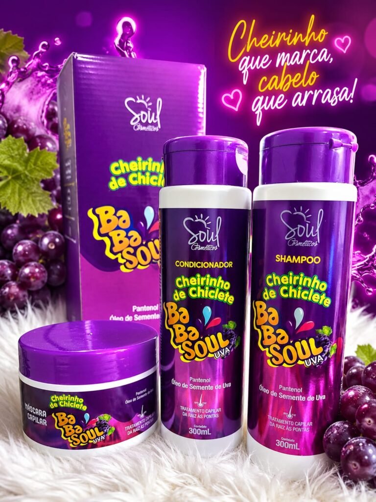 Kit Babasoul Shampoo/Condicionador/ Máscara de hidratação Menta